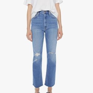 MOTHER High Waisted Rider Ankle Fray - Party Like a Pirate